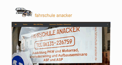 Desktop Screenshot of fahrschule-anacker.de