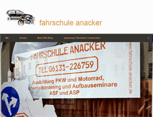 Tablet Screenshot of fahrschule-anacker.de